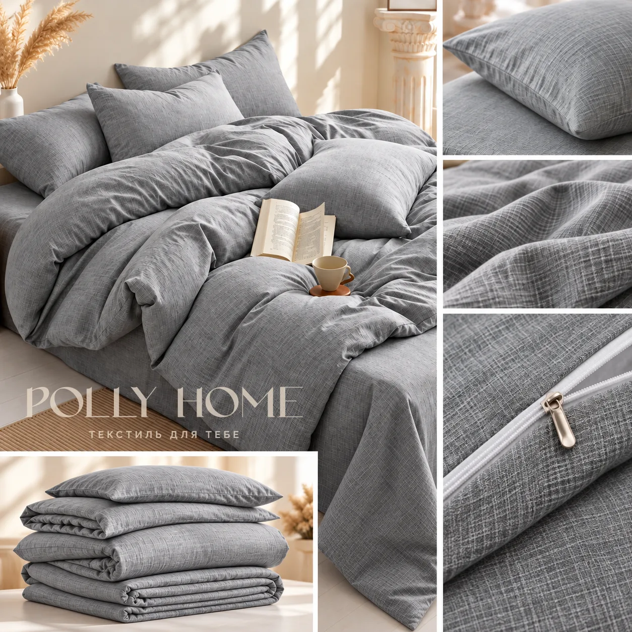 Постільна білизна "Сліп Бег", 50*70 см, євро — Бузок — фото 2